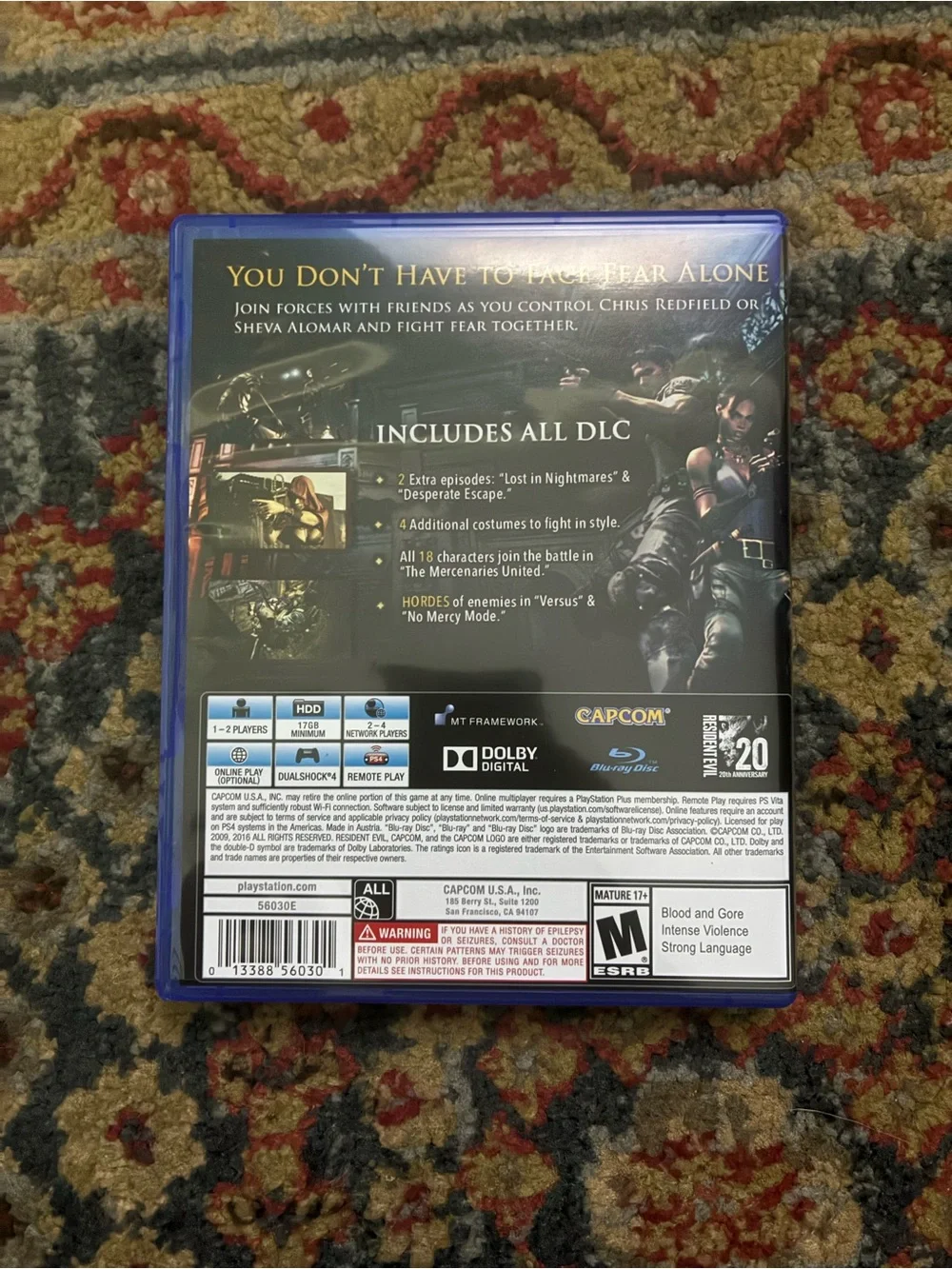 Resident Evil 5 (PS4) - - Blue Case